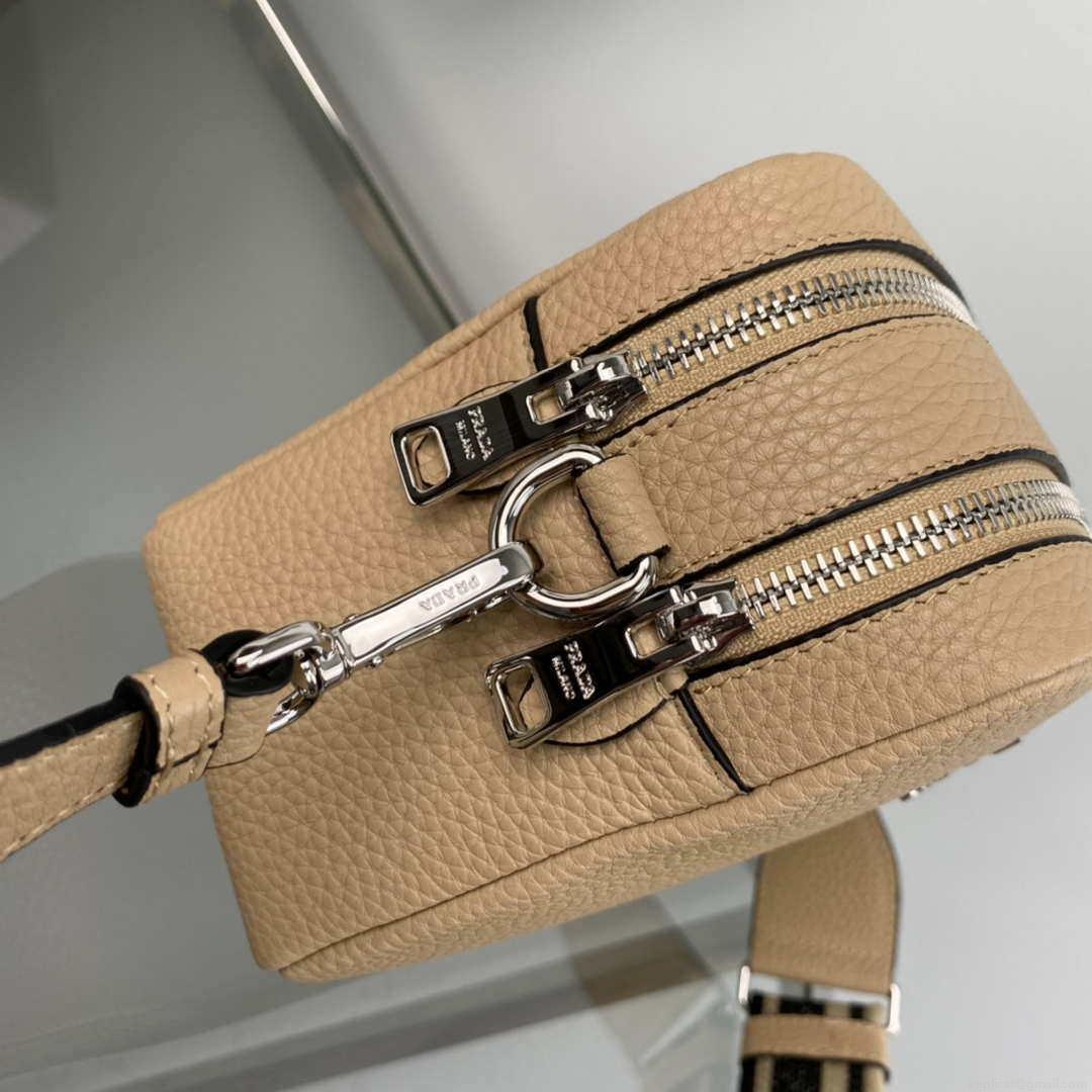 Prada Leather bag with shoulder strap 1BH082 Apricot