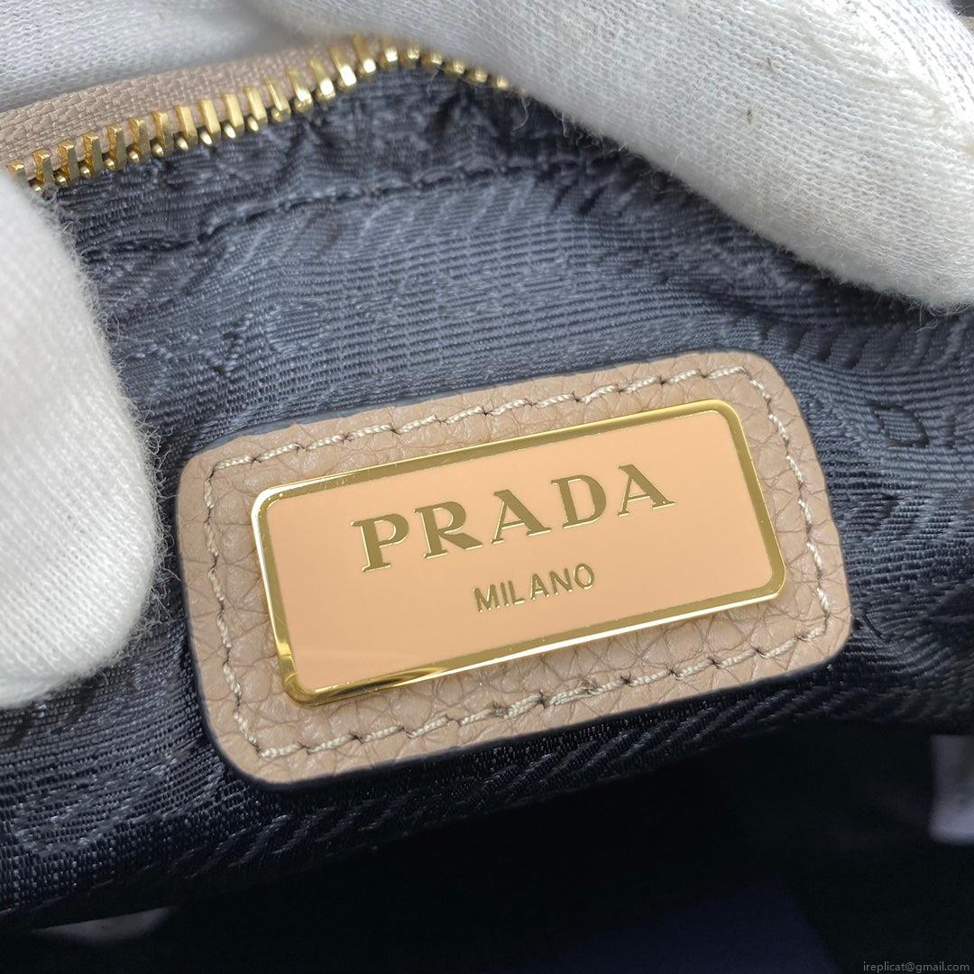 Prada 1BH082 Leather bag with shoulder strap Apricot Gold
