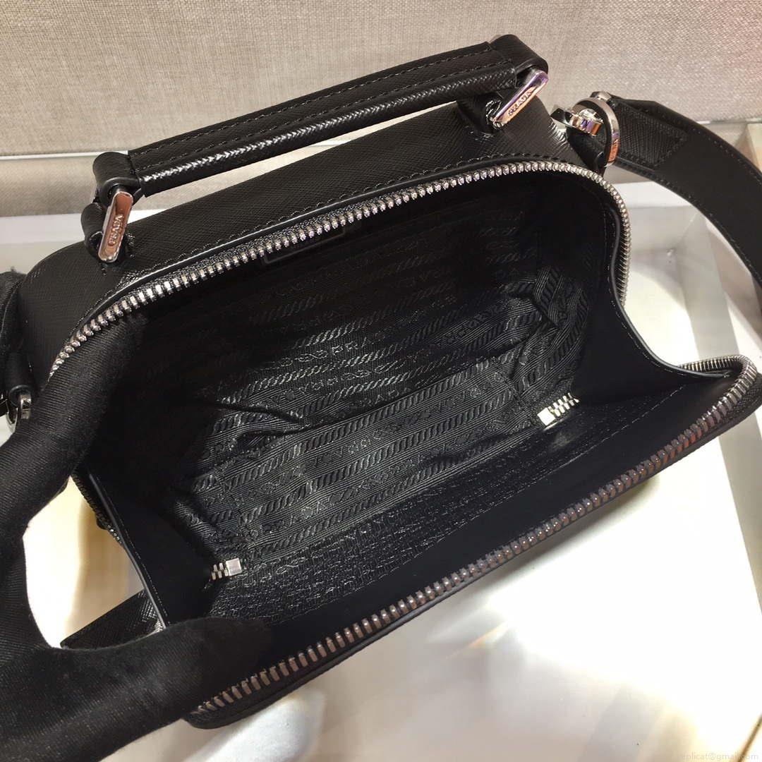 Prada 2VH070 Saffiano Black leather Prada Brique bag