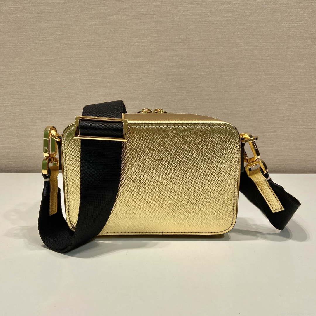 Prada 2VH070 Saffiano Gold leather Prada Brique bag