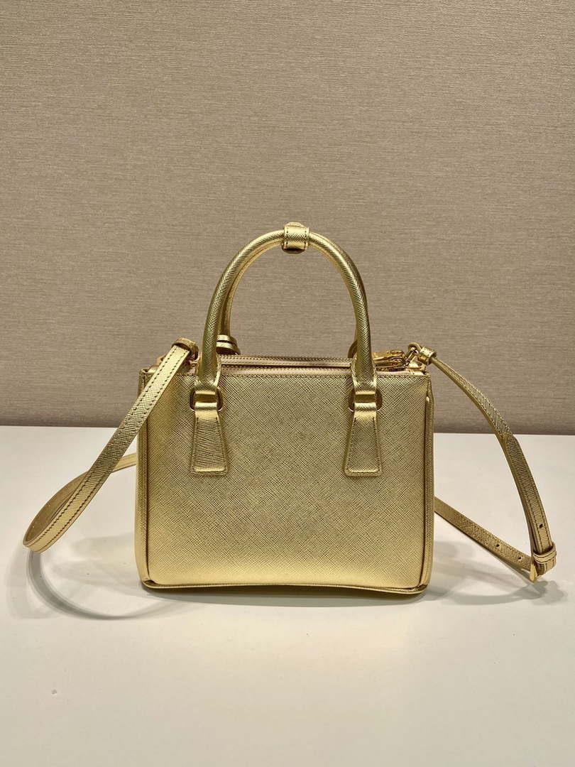 Prada 1BA906 Galleria Saffiano leather mini-bag Gold