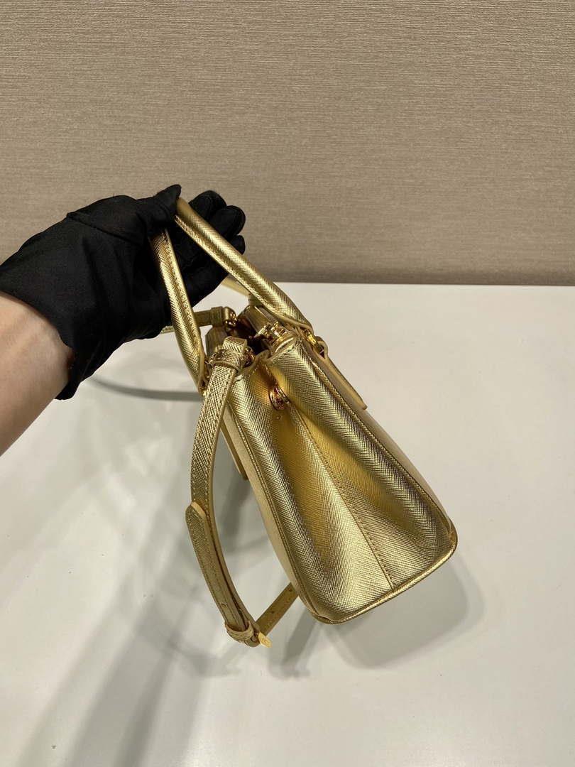 Prada 1BA906 Galleria Saffiano leather mini-bag Gold