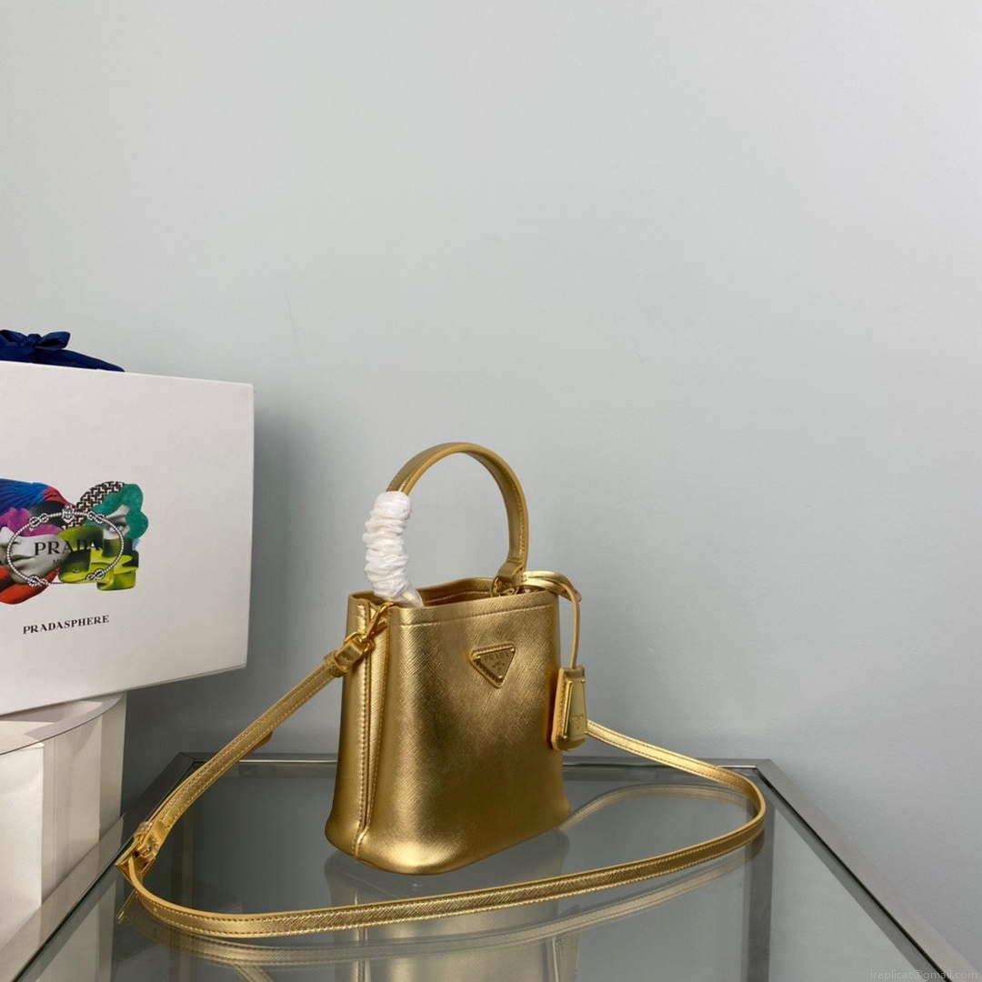 Prada 1BA373 Prada Panier Saffiano leather mini-bag Gold