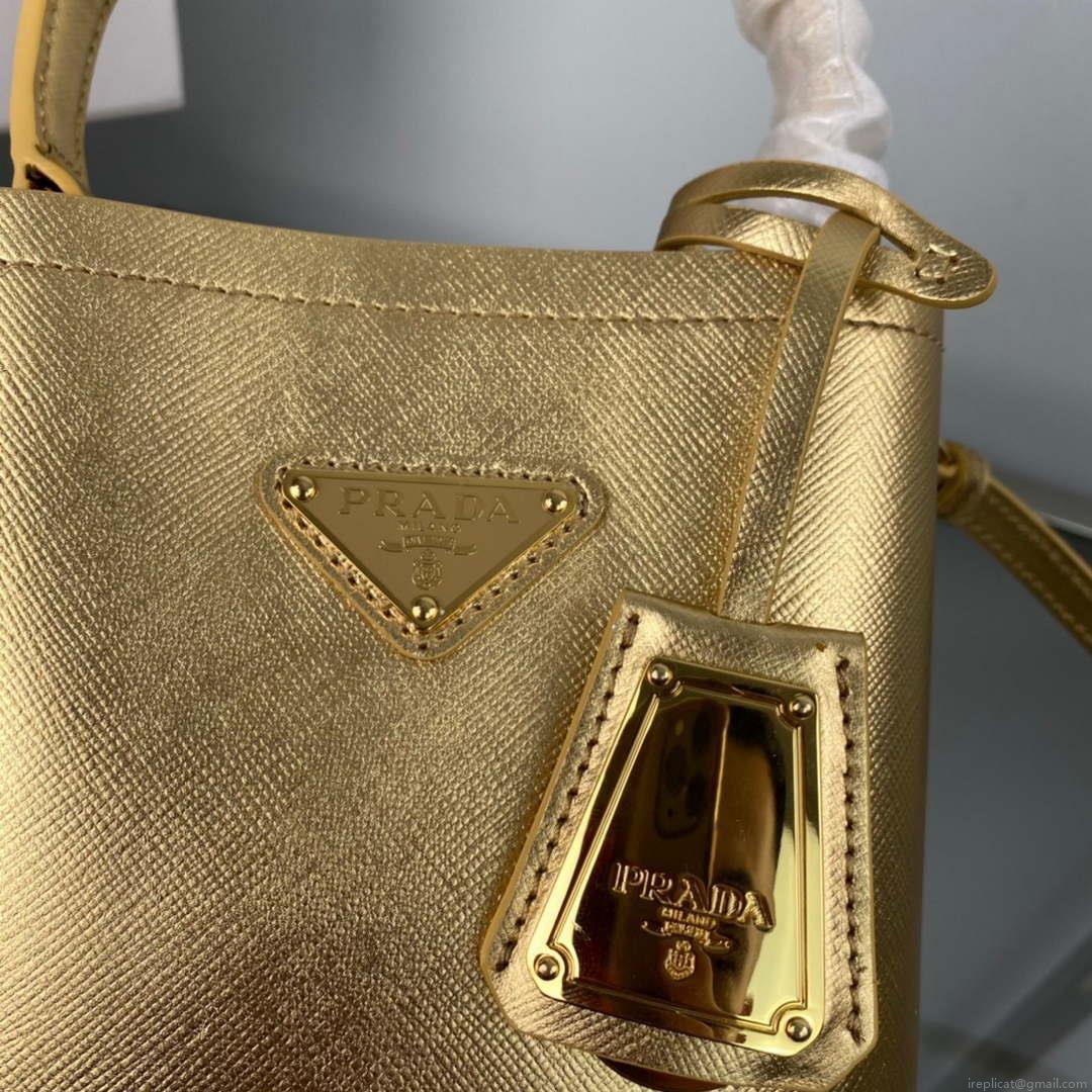 Prada 1BA373 Prada Panier Saffiano leather mini-bag Gold
