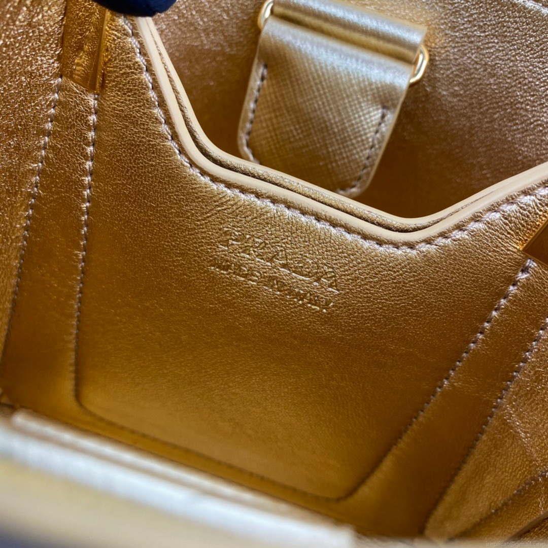 Prada 1BA373 Prada Panier Saffiano leather mini-bag Gold