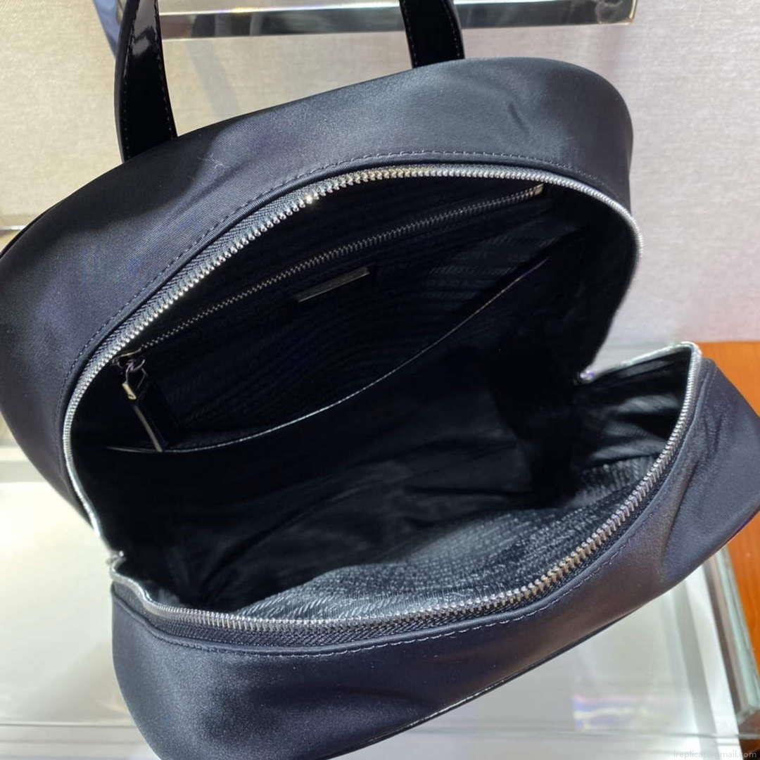 Prada 2VZ084 Re-Nylon and Leather Backpack Black