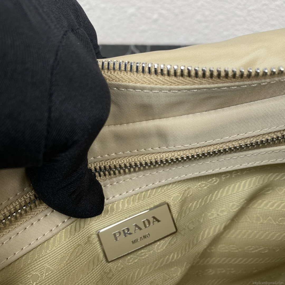 Prada 1BD290 Padded Re-Nylon shoulder bag Apricot