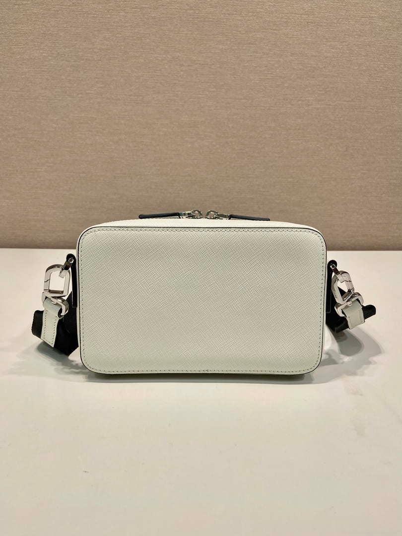 Prada 2VH173 Prada Brique Saffiano leather bag White