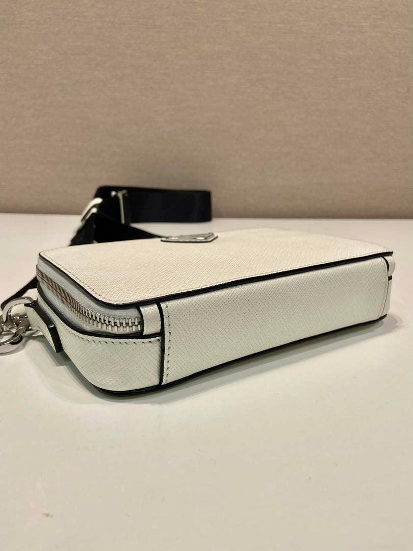 Prada 2VH173 Prada Brique Saffiano leather bag White
