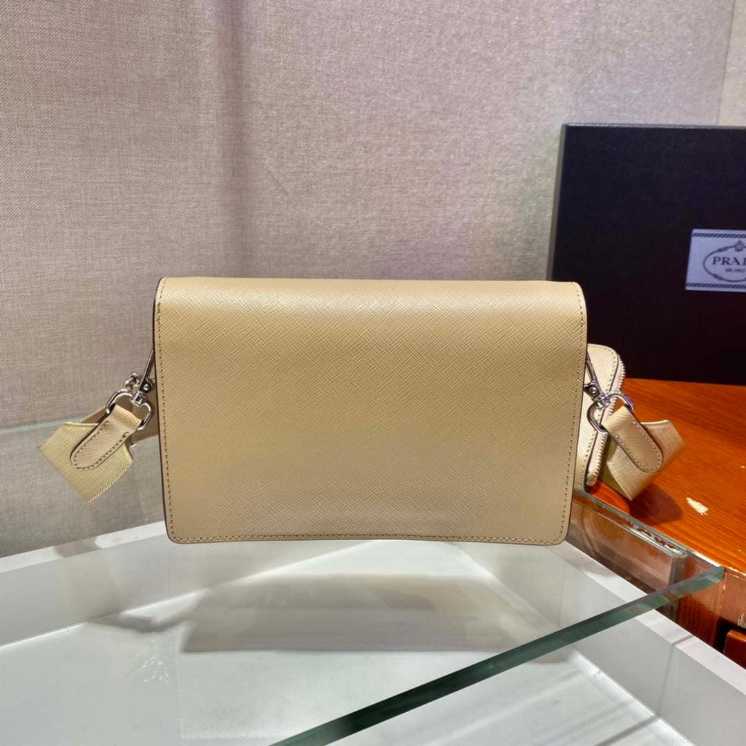 Prada 1BP020 Saffiano leather mini envelope bag Apricot