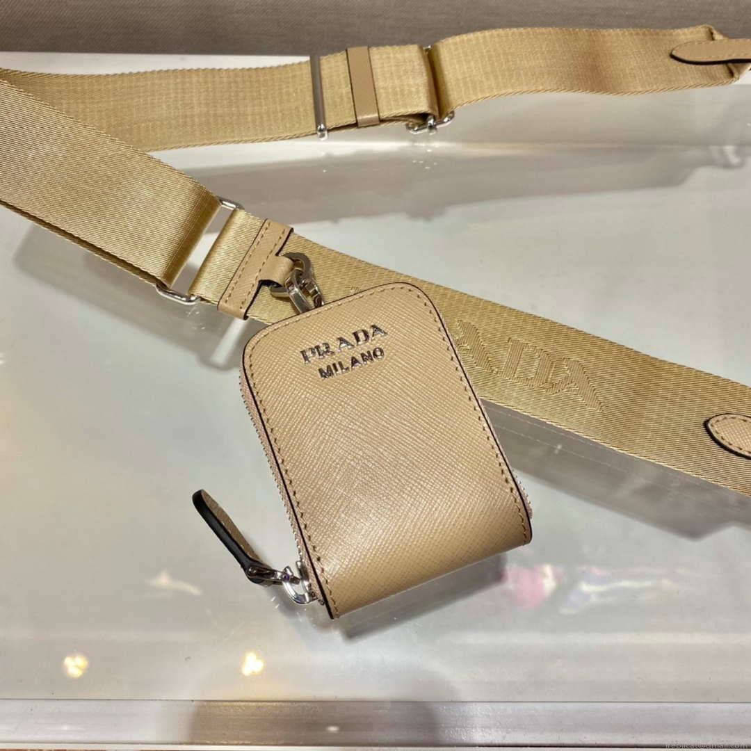 Prada 1BP020 Saffiano leather mini envelope bag Apricot