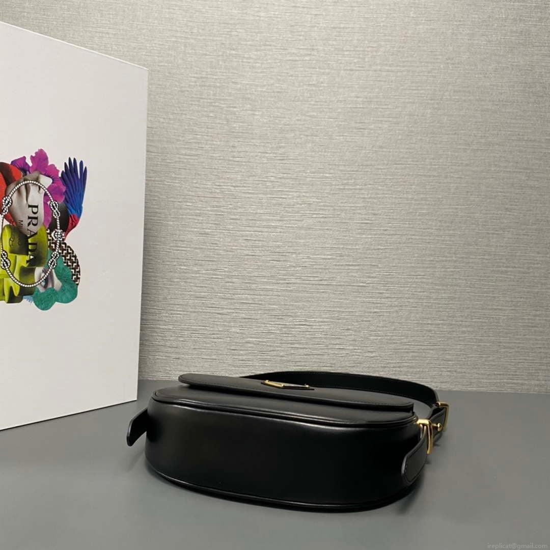 Prada 1BD365 Leather shoulder bag Black