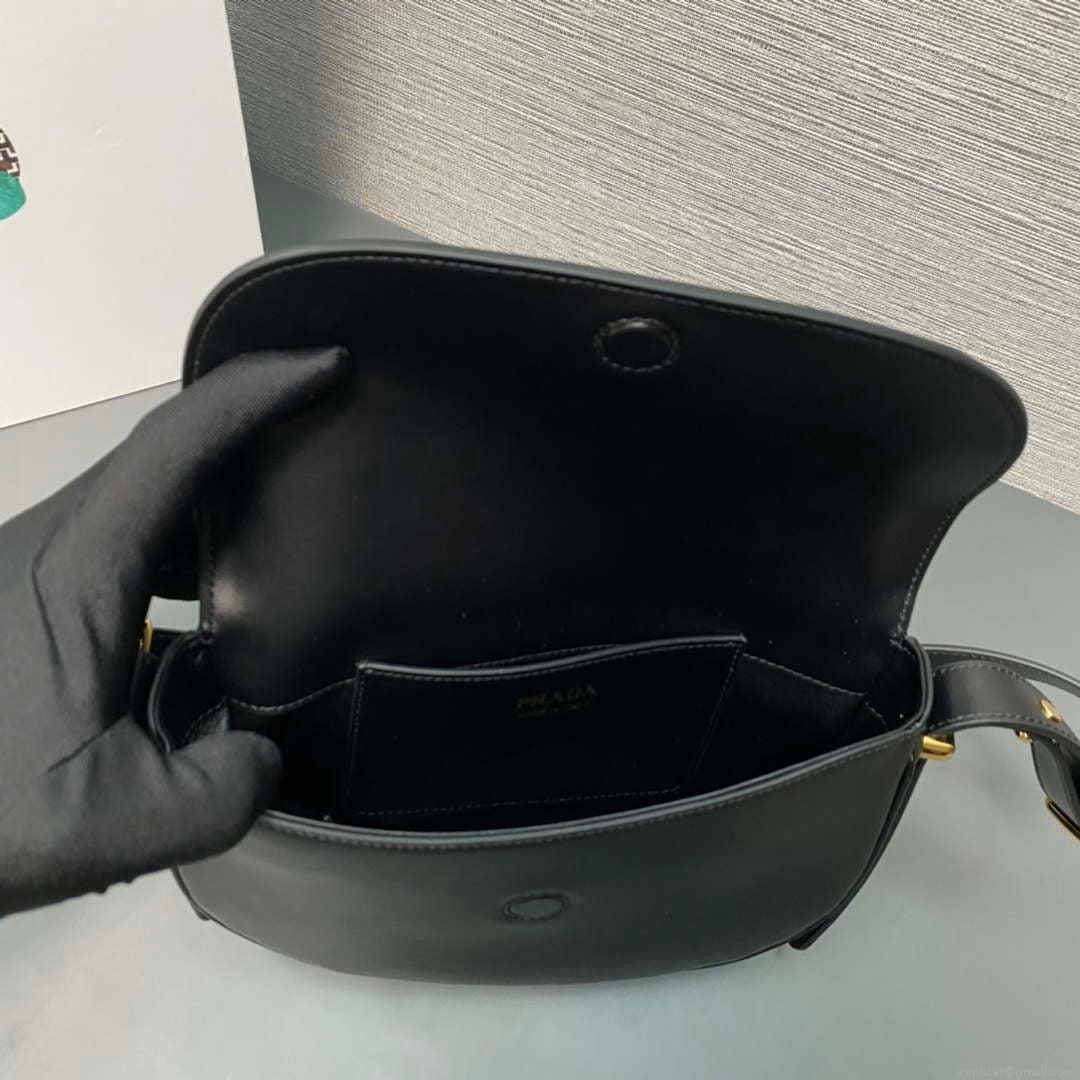 Prada 1BD365 Leather shoulder bag Black