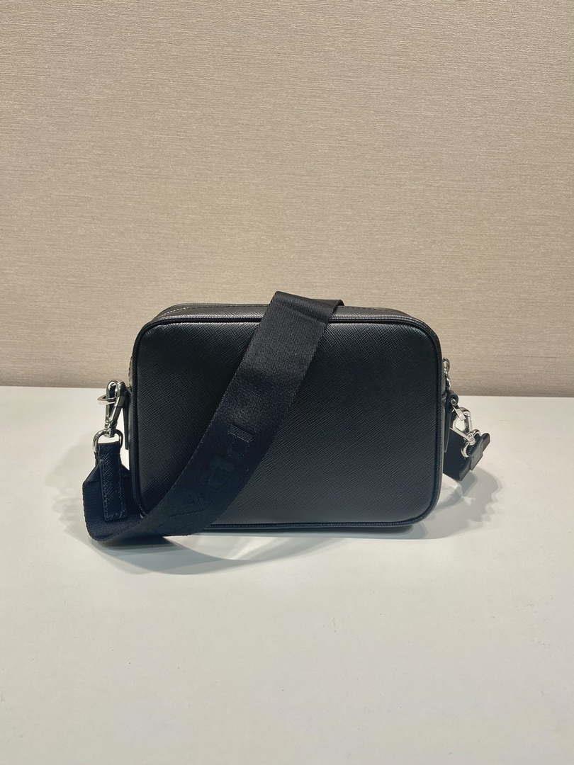 Prada 2VH170 Saffiano leather shoulder bag Black