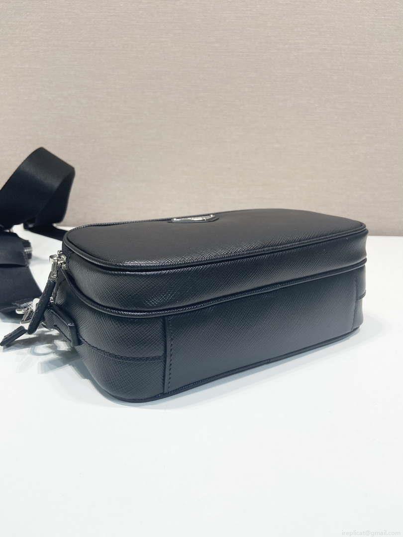Prada 2VH170 Saffiano leather shoulder bag Black