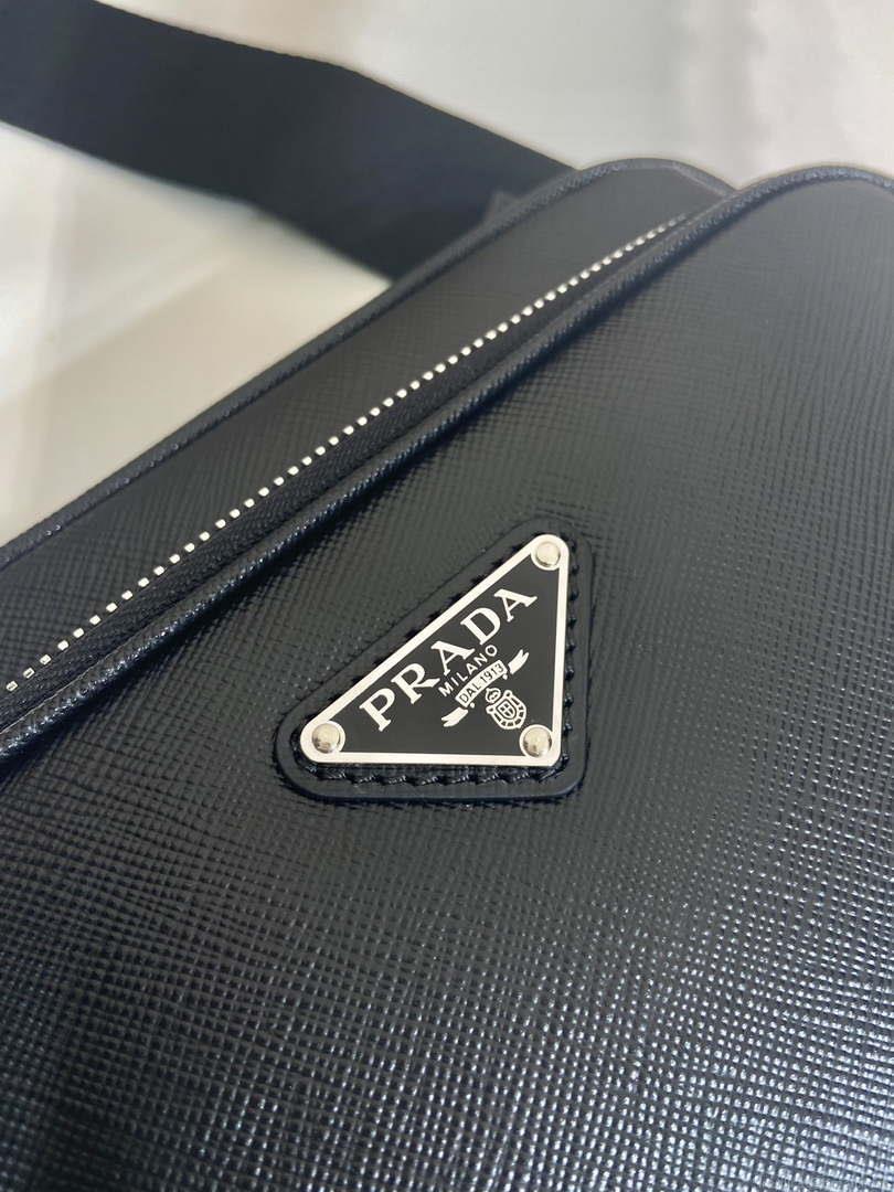 Prada 2VH170 Saffiano leather shoulder bag Black