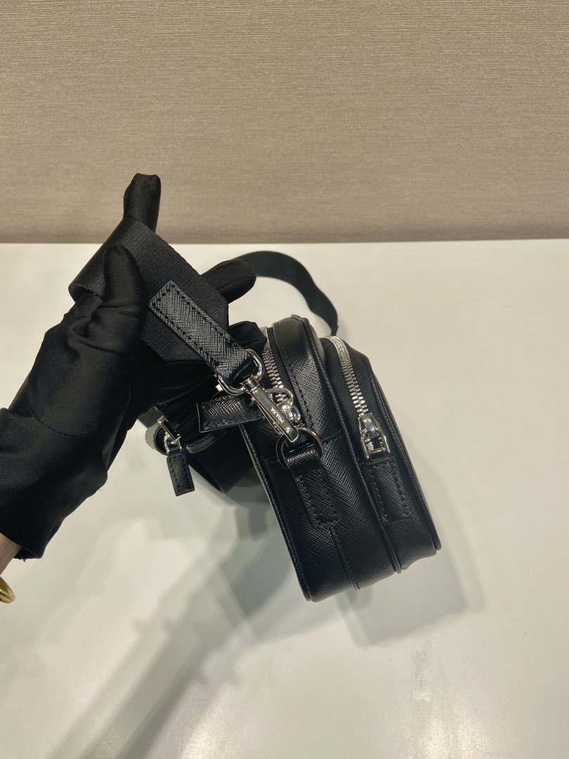 Prada 2VH170 Saffiano leather shoulder bag Black