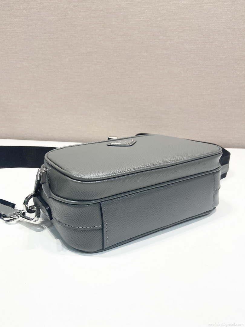 Prada 2VH170 Saffiano leather shoulder bag Gray
