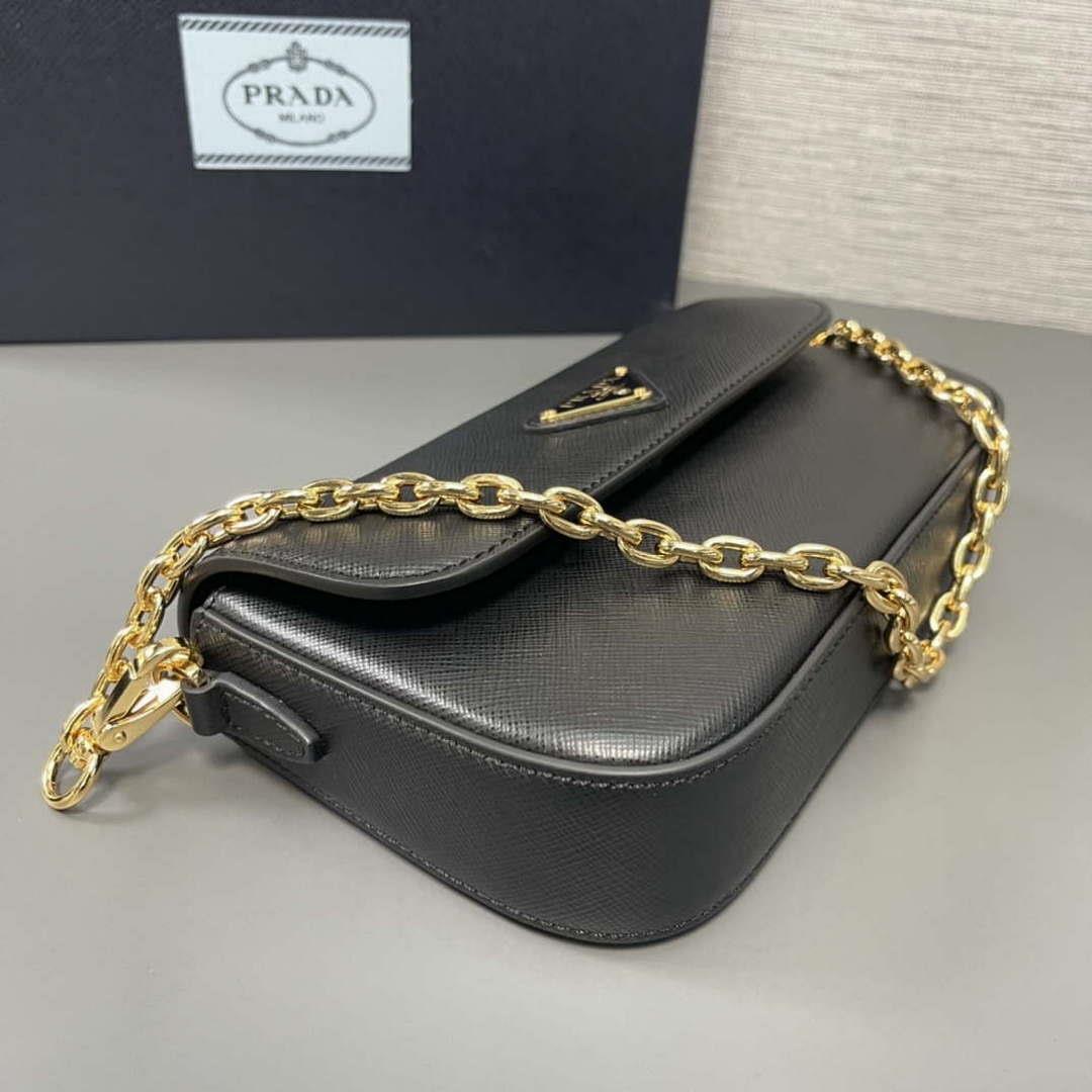 Prada 1BD356 Saffiano leather mini-bag Black