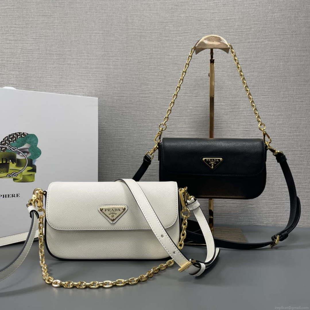 Prada 1BD356 Saffiano leather mini-bag White