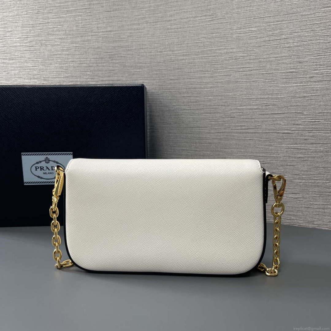 Prada 1BD356 Saffiano leather mini-bag White