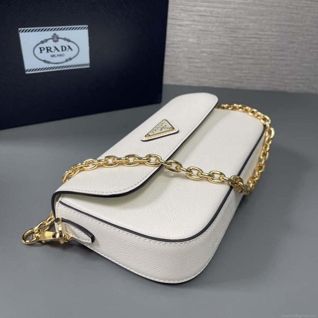 Prada 1BD356 Saffiano leather mini-bag White