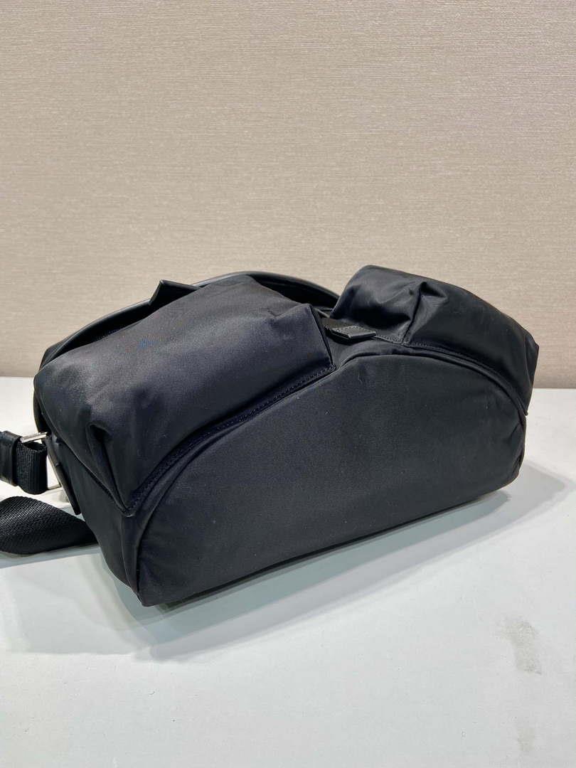 Prada 2VD062 Re-Nylon and leather shoulder bag Black