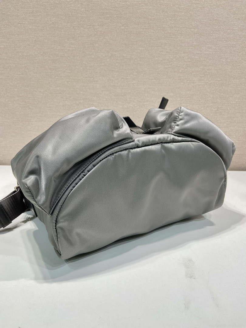 Prada 2VD062 Re-Nylon and leather shoulder bag Gray