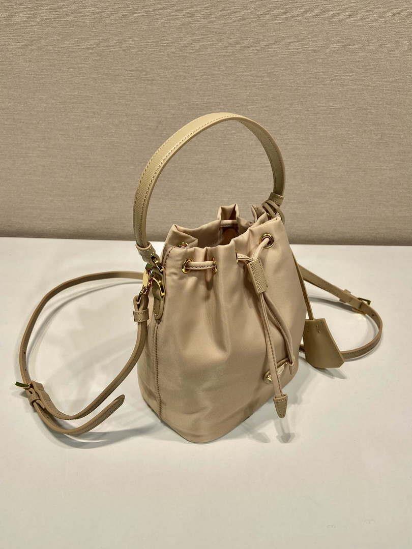 Prada 1BE067 Re-Nylon Satin mini-bag Apricot