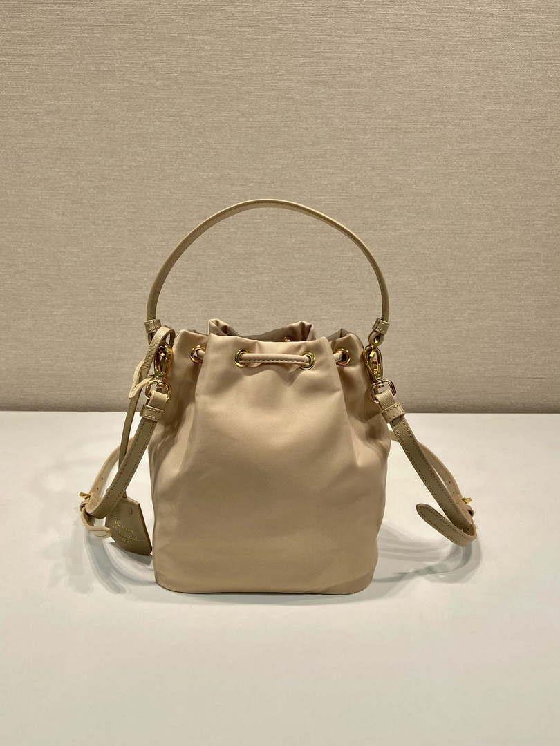Prada 1BE067 Re-Nylon Satin mini-bag Apricot