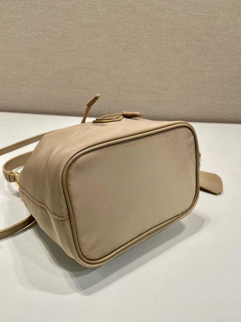 Prada 1BE067 Re-Nylon Satin mini-bag Apricot