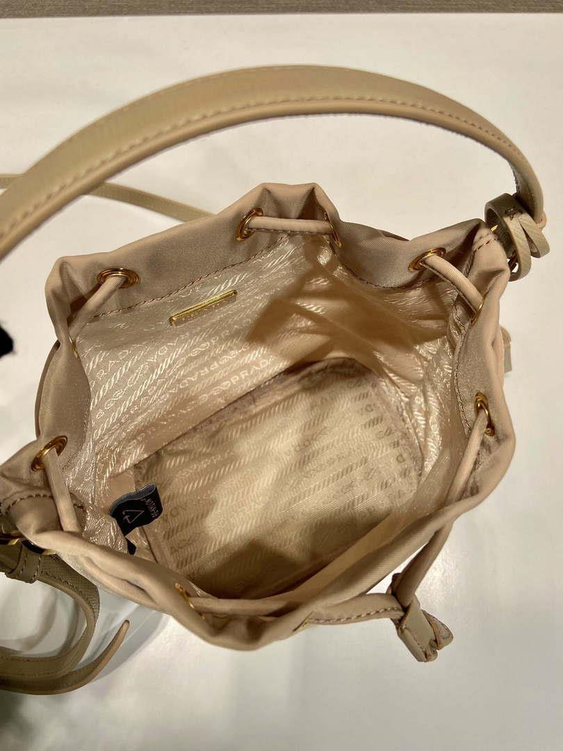Prada 1BE067 Re-Nylon Satin mini-bag Apricot
