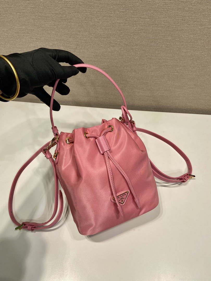 Prada 1BE067 Re-Nylon Satin mini-bag Pink