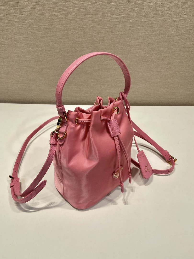 Prada 1BE067 Re-Nylon Satin mini-bag Pink