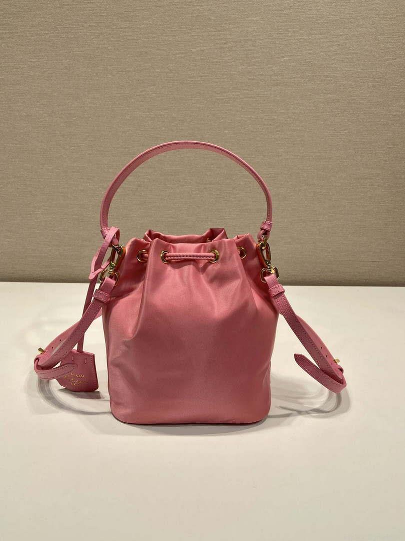 Prada 1BE067 Re-Nylon Satin mini-bag Pink