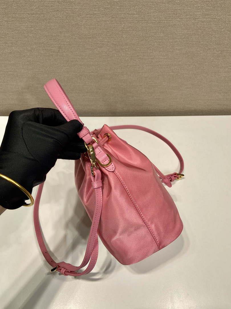 Prada 1BE067 Re-Nylon Satin mini-bag Pink