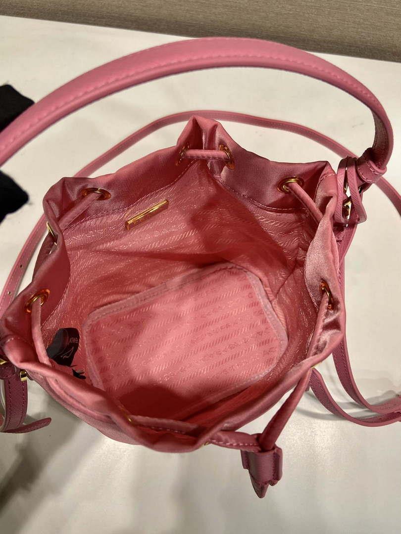 Prada 1BE067 Re-Nylon Satin mini-bag Pink