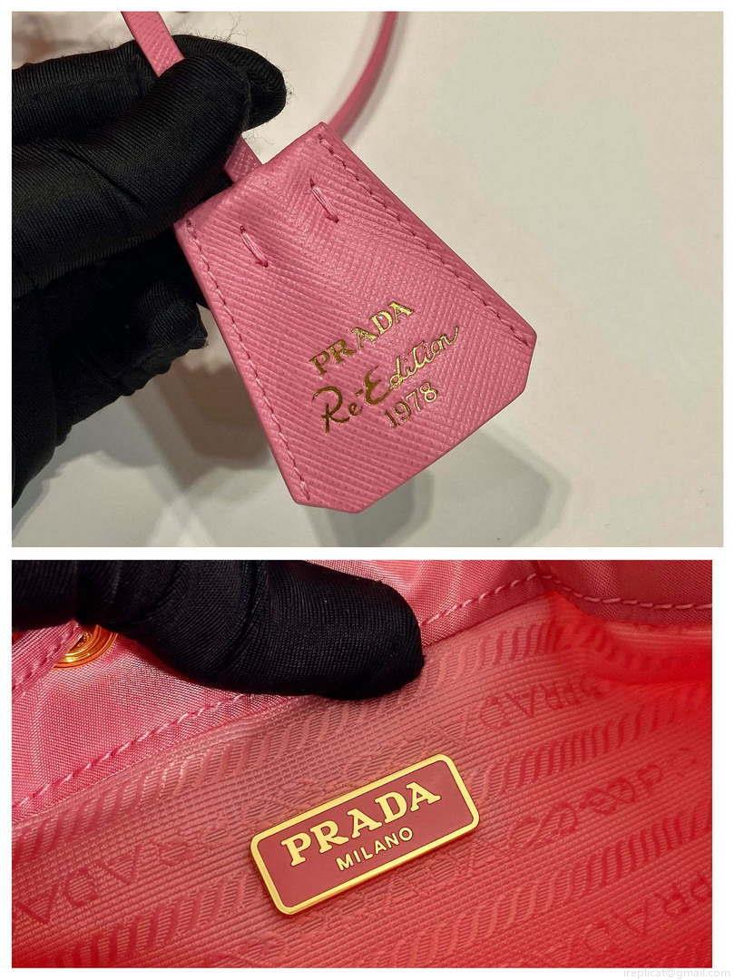 Prada 1BE067 Re-Nylon Satin mini-bag Pink