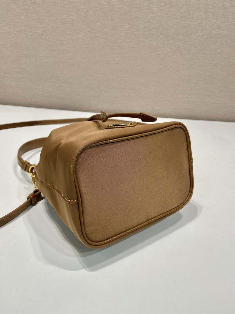 Prada 1BE067 Re-Nylon Satin mini-bag Brown