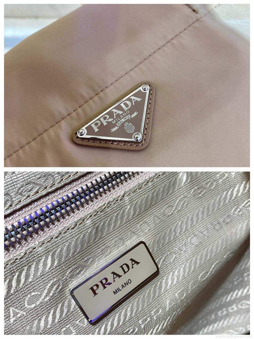 Prada 1BG107 Re Nylon Medium Tote Bag Apricot