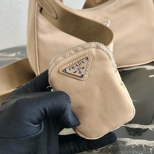 Prada 1BH204 Prada Re-Edition 2005 Nylon Bag Apricot