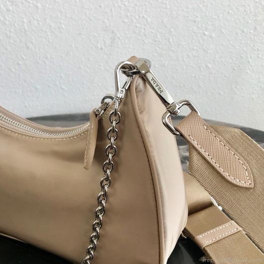 Prada 1BH204 Prada Re-Edition 2005 Nylon Bag Apricot