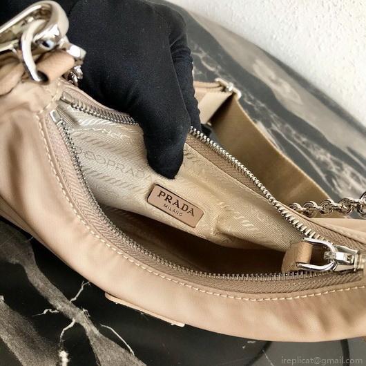 Prada 1BH204 Prada Re-Edition 2005 Nylon Bag Apricot