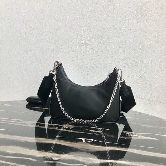 Prada 1BH204 Prada Re-Edition 2005 Nylon Bag Black