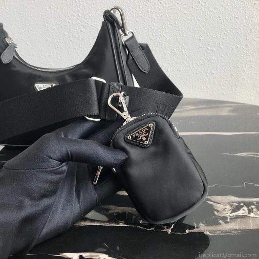 Prada 1BH204 Prada Re-Edition 2005 Nylon Bag Black