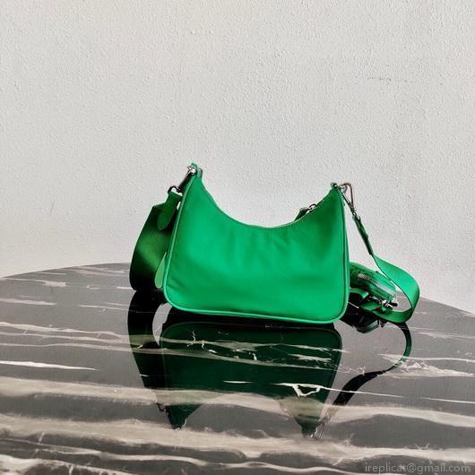 Prada 1BH204 Prada Re-Edition 2005 Nylon Bag Green