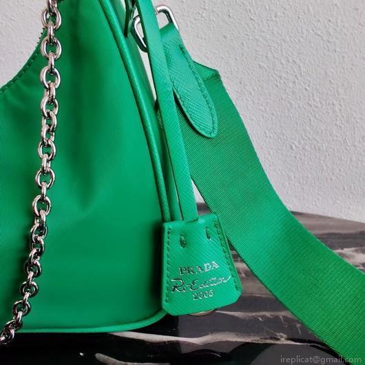 Prada 1BH204 Prada Re-Edition 2005 Nylon Bag Green