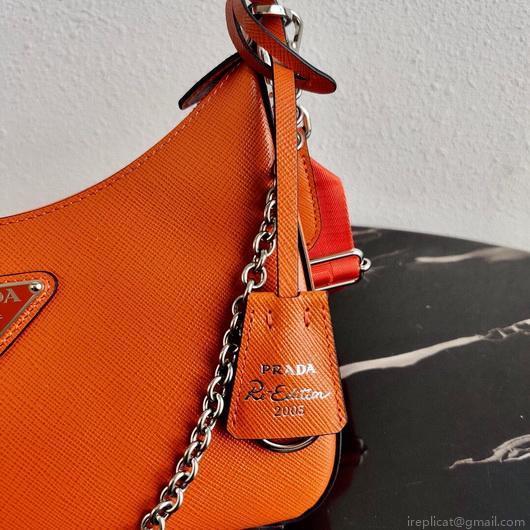 Prada 1BH204 Prada Re-Edition 2005 Saffiano leather Bag in Orange