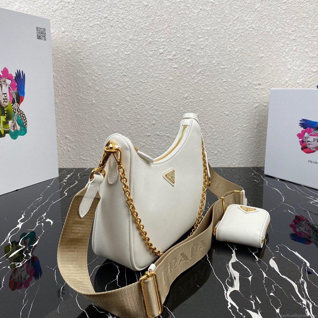 Prada 1BH204 Prada Re-Edition 2005 Saffiano leather Bag in White