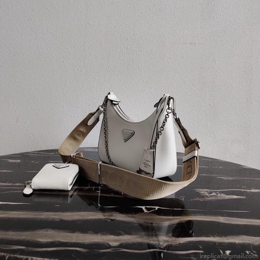 Prada 1BH204 Prada Re-Edition 2005 Saffiano leather Bag in White Silver